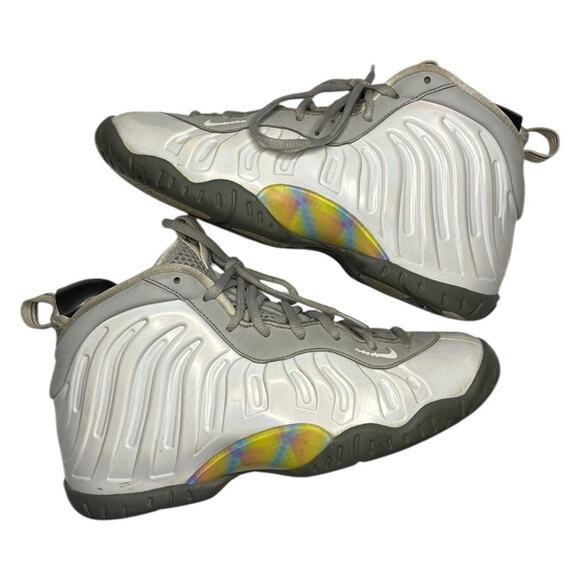 Nike Little Posite One GS 'Rainbow Pixel' Sneakers Size 5 - Picture 1 of 5